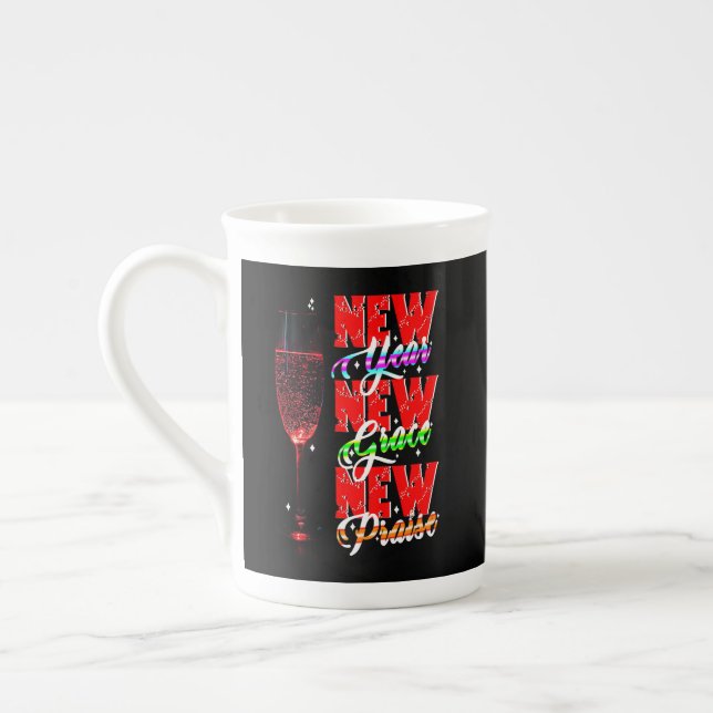 Taza De Porcelana Nuevo elogio de Grace de Año Nuevo (Izquierda)