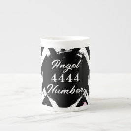 Taza De Porcelana Número de ángel "4444"