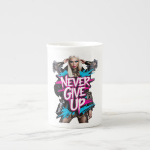 Taza De Porcelana Nunca renuncies a la cita del graffiti