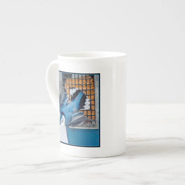 Taza De Porcelana Nuthatch blanco en nieve - foto original (Izquierda)