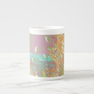 Taza De Porcelana Obra contemporánea original "The Lake"