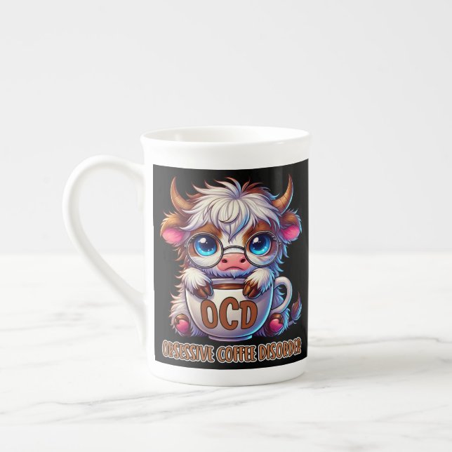 Taza De Porcelana Obsessive Coffee Disorder  (Izquierda)