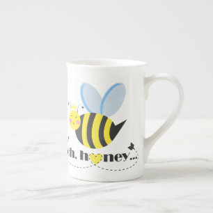 Taza De Porcelana Oh Honey Valentines reina Bee personaje con tiara