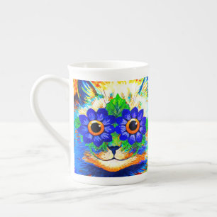 Taza De Porcelana Ojos de flor de gato