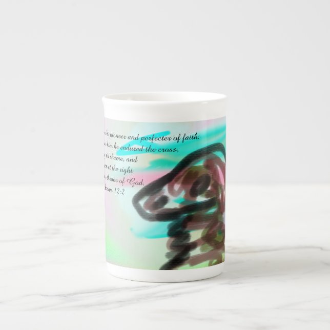 Taza De Porcelana ojos fijos de jesus (Frente)