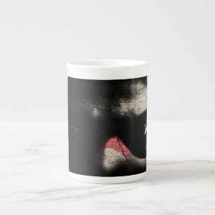 Taza De Porcelana Ojos Negros