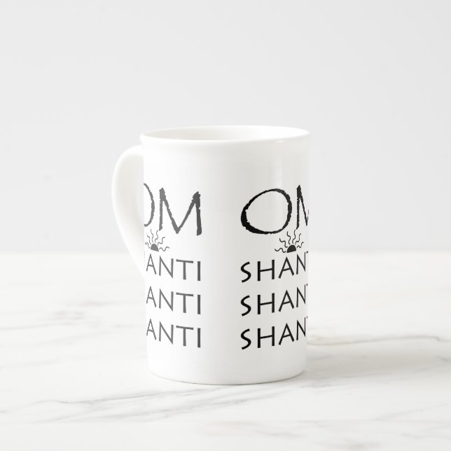 Taza De Porcelana OM-Shanti/yoga (Izquierda)