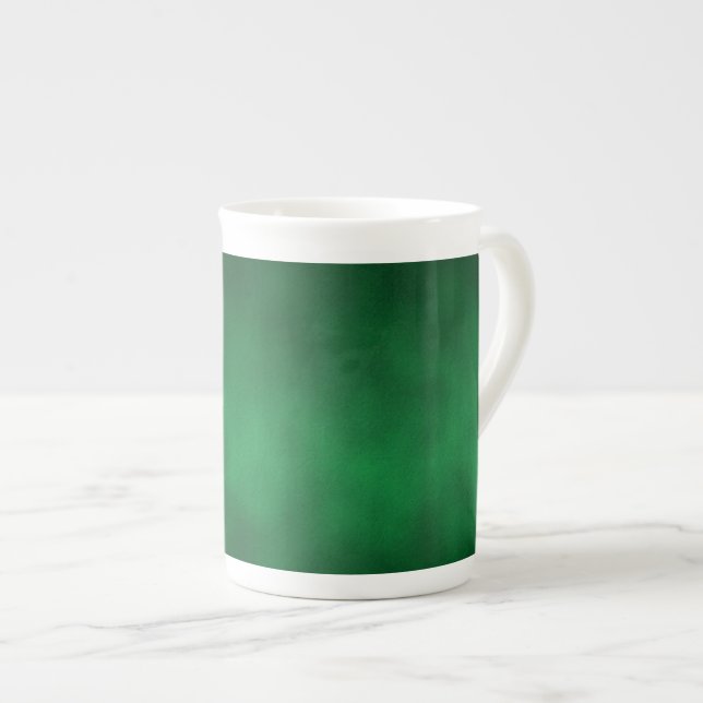 Taza De Porcelana Ombre gótico verde fondo arte (Derecha)