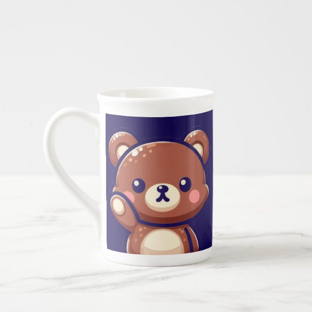 Taza De Porcelana Oops Teddy Bear Specialty Mug with Heart | Cute Ka (Izquierda)