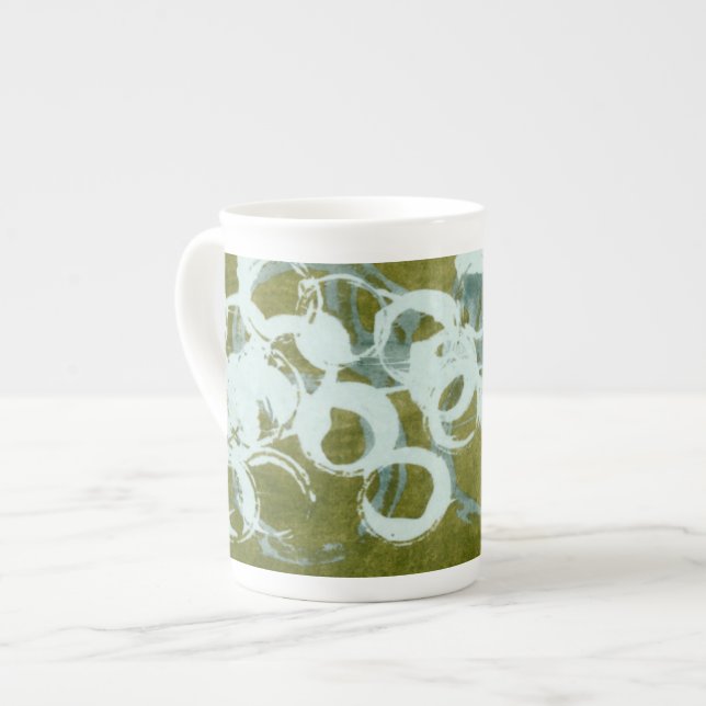 Taza De Porcelana Orbes verdes I (Izquierda)