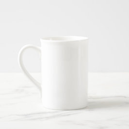 Taza de porcelana ósea Arte abstracto Negro Blanco