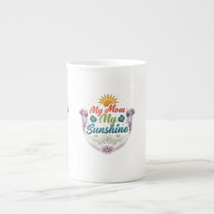 Taza de porcelana ósea especial "Mi mamá, mi sol"