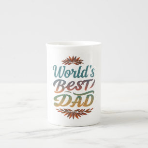 Taza de porcelana ósea para el mejor papá del mund