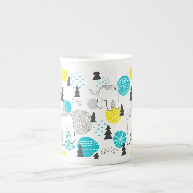 Taza De Porcelana Oso polar (Frente)