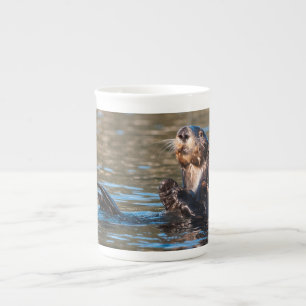 Taza De Porcelana Otter marino Sunny