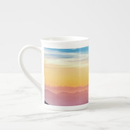Taza De Porcelana Paisaje de montaña en Sunset
