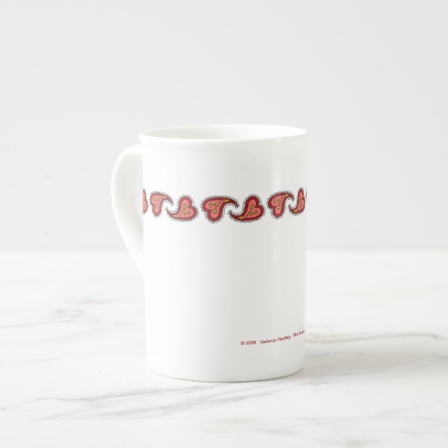 Taza De Porcelana Paisley Heart Specialty Mug (Izquierda)
