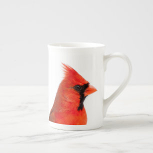 Taza De Porcelana Pájaro cardinal rojo