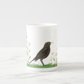 Taza De Porcelana Pájaro negro