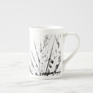 Taza De Porcelana Palm Tree Deja Esbozo Minimalismo