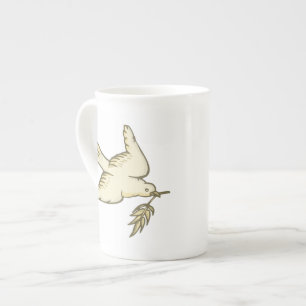 Taza De Porcelana Paloma de la paz