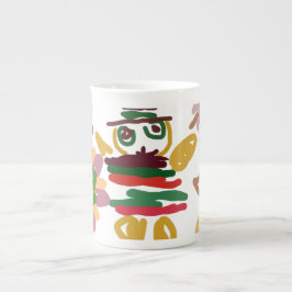 Taza De Porcelana Pan de jengibre de baile loco