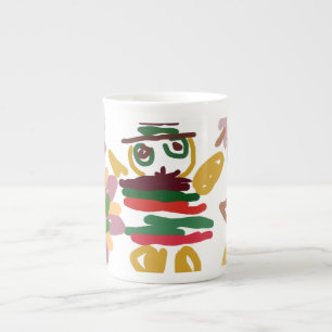 Taza De Porcelana Pan de jengibre de baile loco