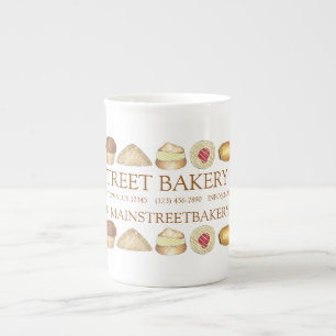 Taza De Porcelana Panadería horneada bienes cruzados Donut Muffin Pa