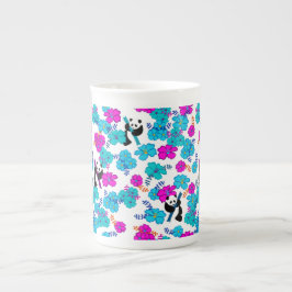 Taza De Porcelana Panda Paradise Bloom