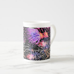 Taza De Porcelana Pantalla de fuegos artificiales