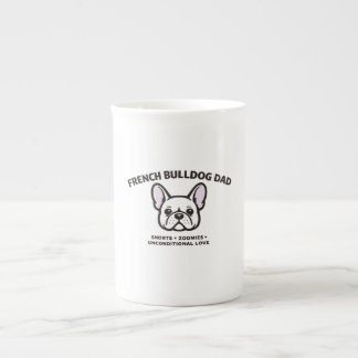 Taza De Porcelana Papa Bulldog Francés 