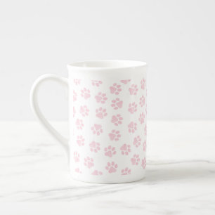 Taza De Porcelana Papas de perro, garras de perro, garras rosadas de