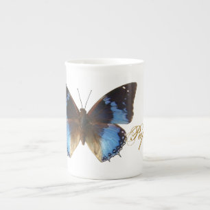 Taza De Porcelana Papillon bleu