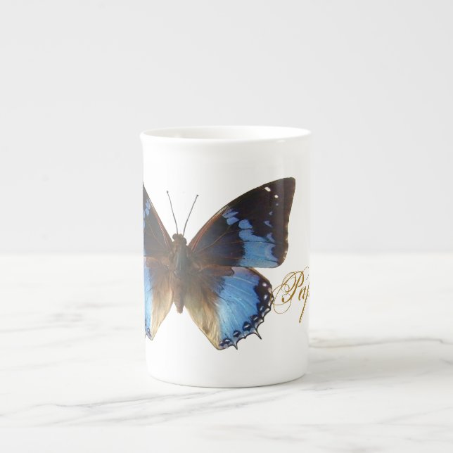 Taza De Porcelana Papillon bleu (Frente)