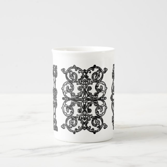 Taza De Porcelana Parada de ferrocarriles del centro de hierro (Frente)