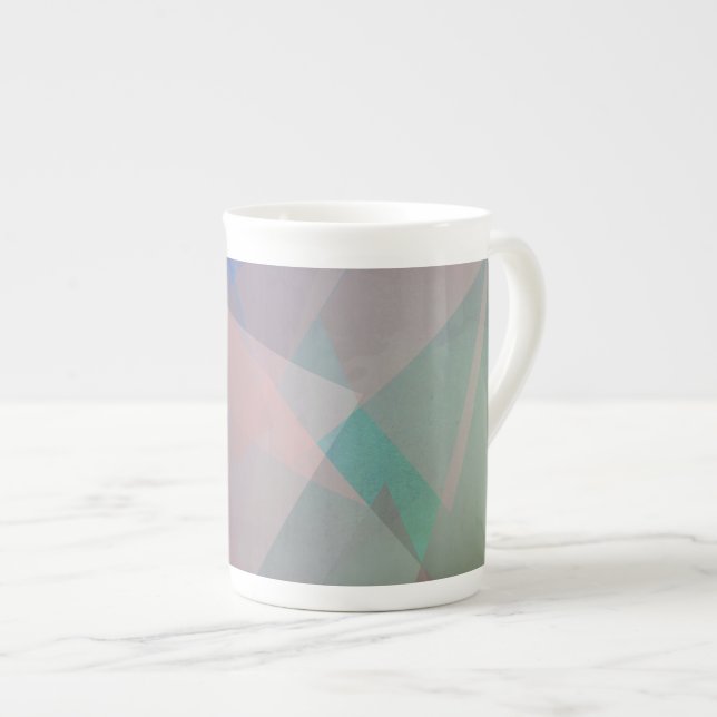 Taza De Porcelana Partículas voladoras abstractas | Formas geométric (Derecha)