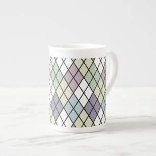 Taza De Porcelana Pastel Diamonds