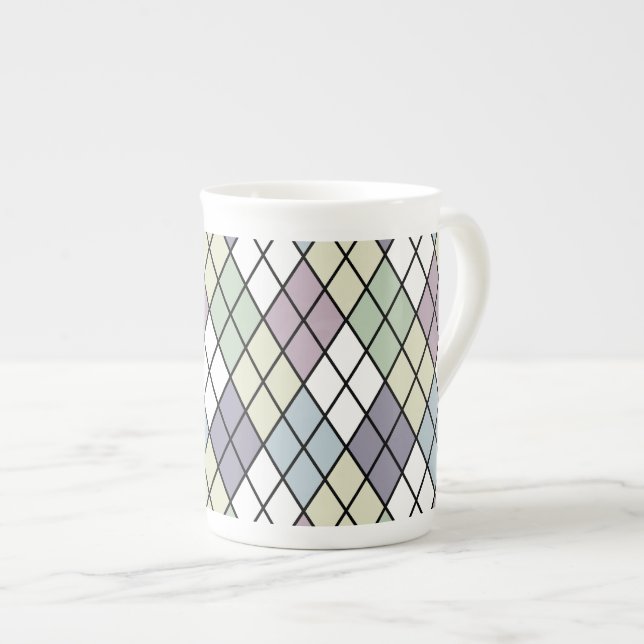 Taza De Porcelana Pastel Diamonds (Derecha)