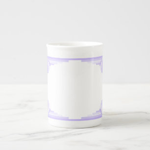Taza De Porcelana Patrón Art Deco en Lilac