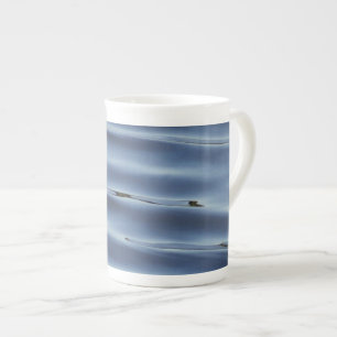 Taza De Porcelana Patrón de agua azul