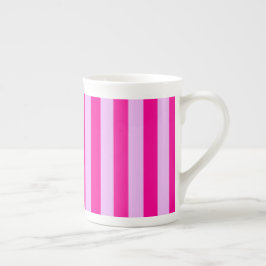 Taza De Porcelana Patrón de banda rosa y magenta