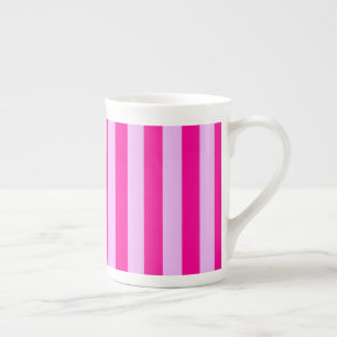 Taza De Porcelana Patrón de banda rosa y magenta