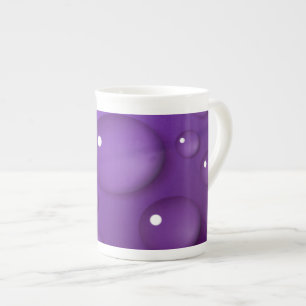 Taza De Porcelana Patrón de caída de agua púrpura