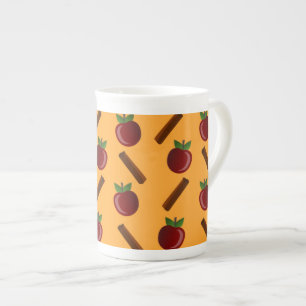 Taza De Porcelana Patrón de canela de Apple