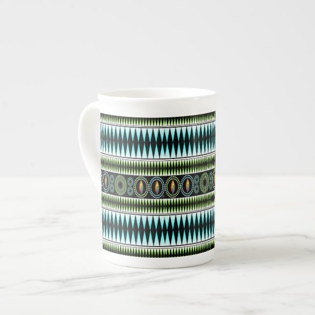 Taza De Porcelana Patrón de cheurón (Izquierda)