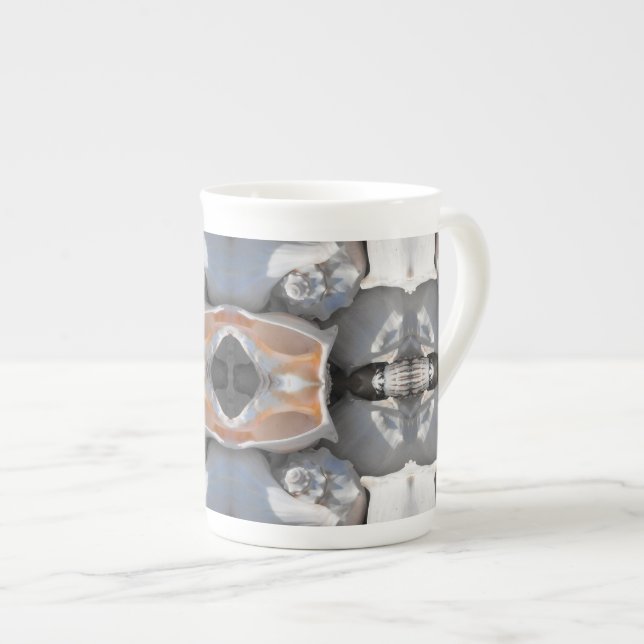 Taza De Porcelana Patrón de conchas marinas (Derecha)