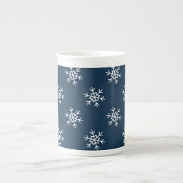 Taza De Porcelana Patrón de copos de nieve Mugre de especialidad fes