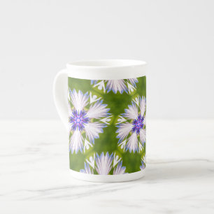 Taza De Porcelana Patrón de cornflores blancas