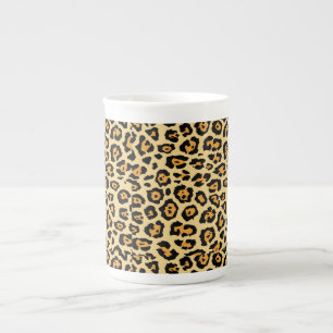 Taza De Porcelana Patrón de estampado de animal de leopardo