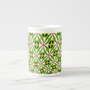 Taza De Porcelana Patrón de flores estéticas